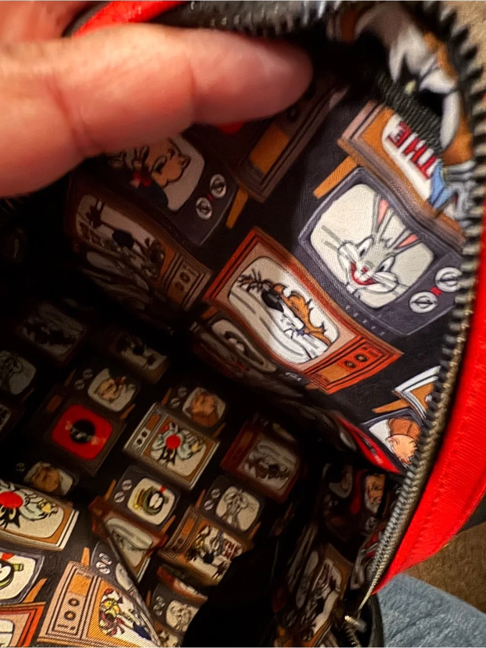 Loungefly Black & Red Looney Tunes 'That's All Folks!' Mini Backpack